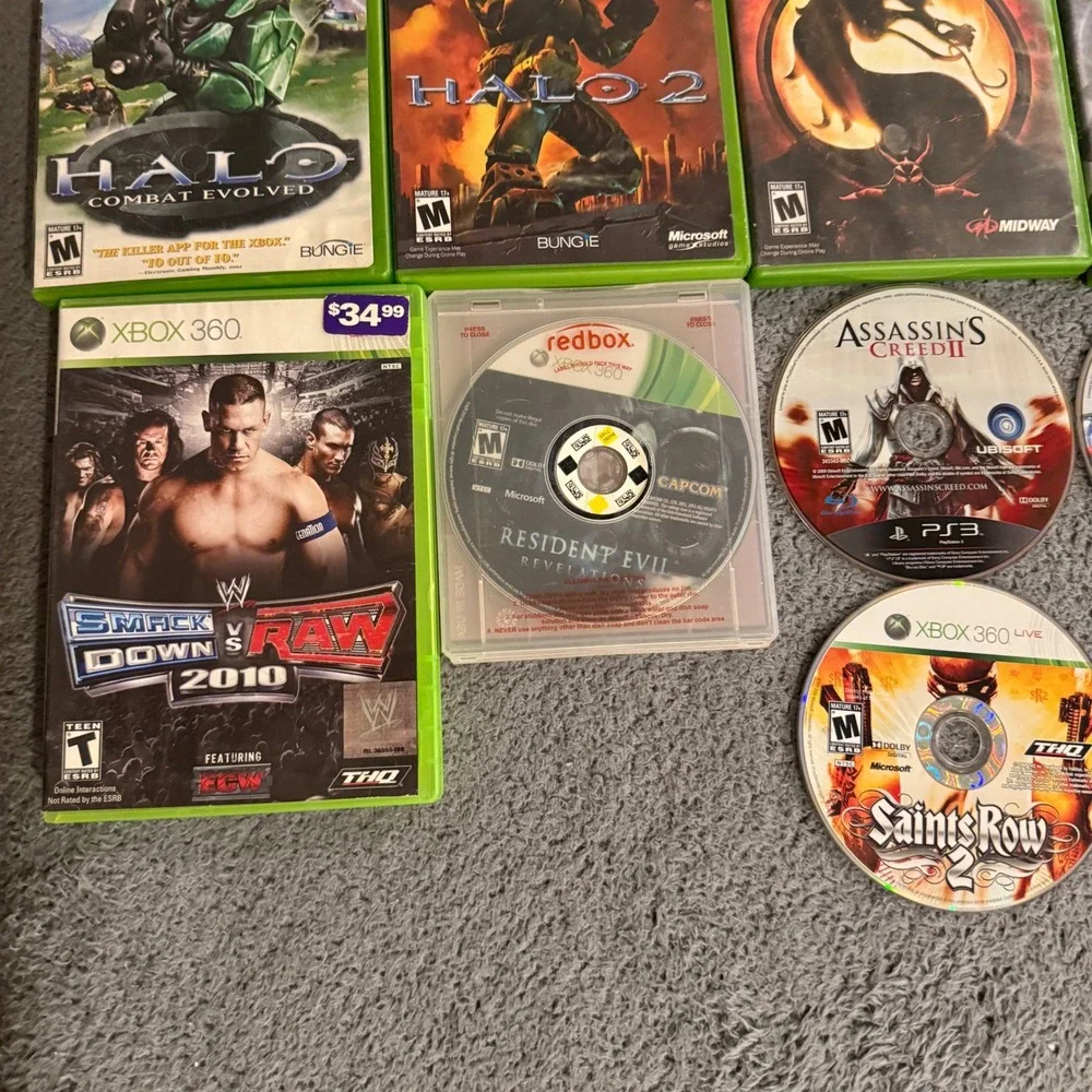 Video Game Lot PS4 PS3 Xbox 360 Original Xbox PC + FREE Blu-Ray DVDs